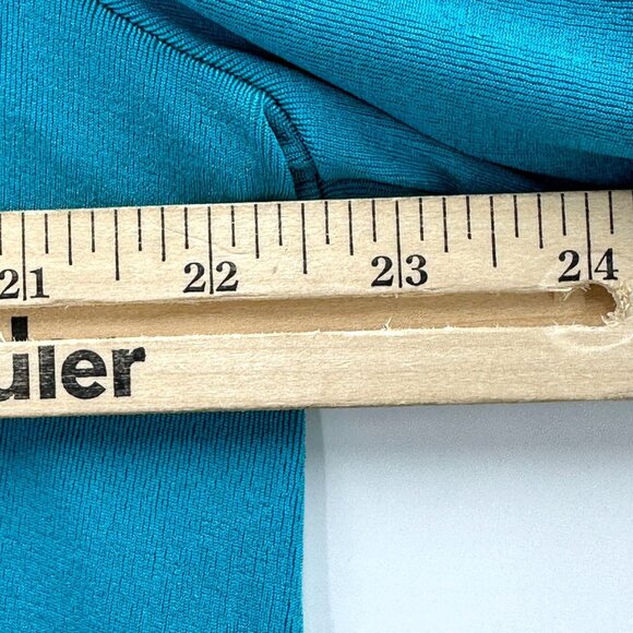 Travelers By Chicos Tunic Top Womens Short Sleeve Asymmetrical Cozumel Blue XL - Picture 5 of 10